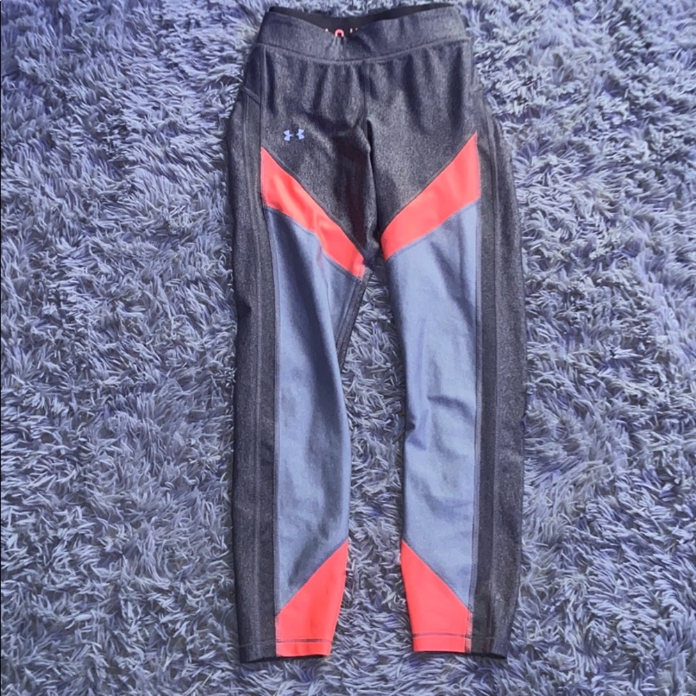 Gray/Bright Pink Under armour leggings